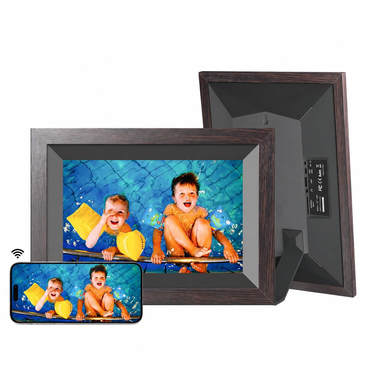 KODAK 10インチ 木製 デジタルフォトフレーム 1280x800